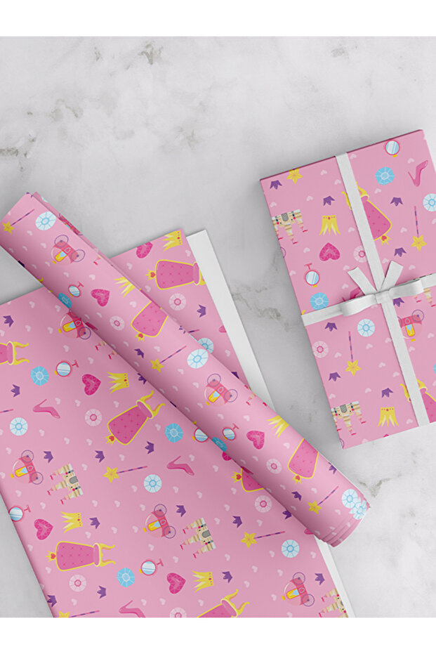 Princess Wrapping Paper, Pink