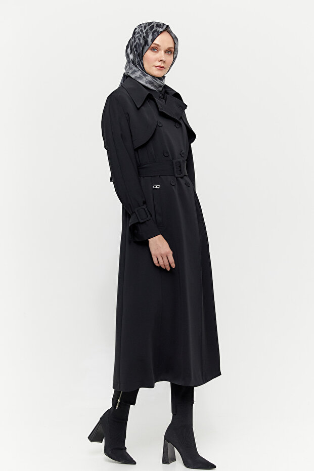 Bolerolu Krep Pardösü - 3