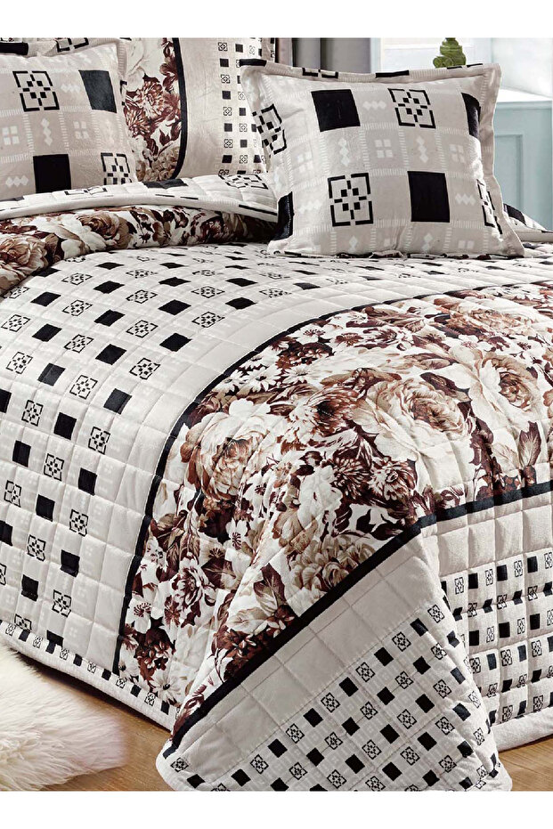Soft Velvet Comforter set, 4 Pcs Soft Bedding Set, Single Size 160x210cm - 3