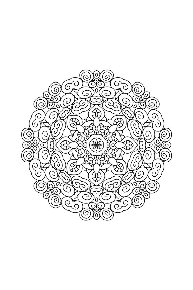 Renklerin Keyfi Büyükler İçin Mandala Boyama Kitabı - 6