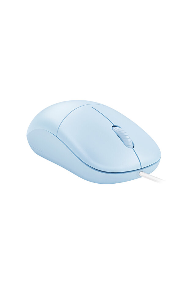 ماوس بصري سلكي M-105 - حجم صغير، 1000 نقطة في البوصة، USB 2.0، توصيل وتشغيل، أزرق
