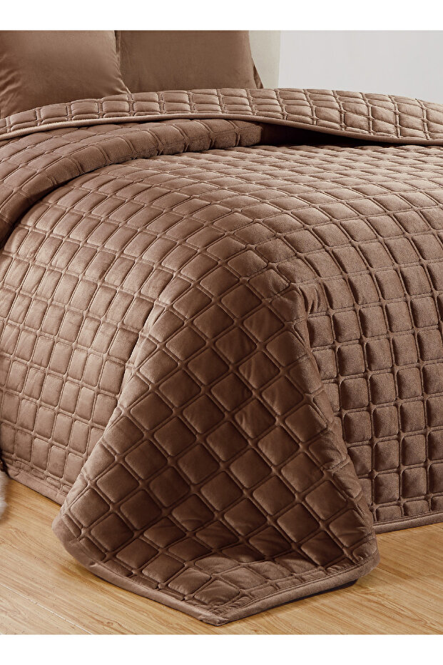 Soft Velvet Comforter set, 4 Pcs Soft Bedding Set, Single Size 160x210cm - 3