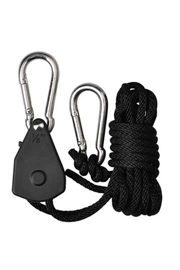 G867-5m black 1pc Camping Tent Rope Tensioners Lanyard Hanging Awning Tensioners Ratchet Hanger Pull