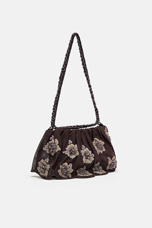 Çiçekli omuz çantası - 2