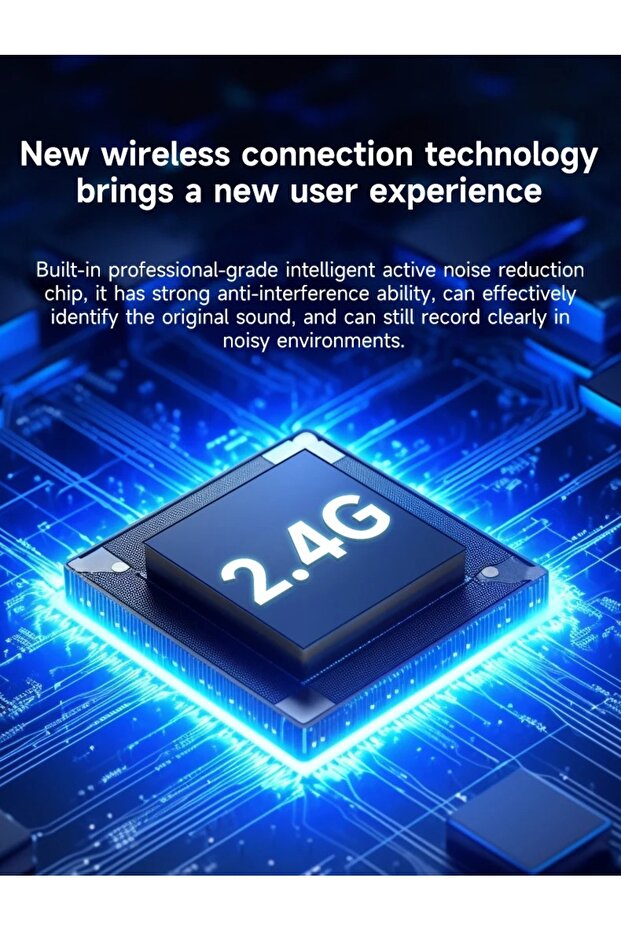 Kablosuz Yaka Mikrofonu BT 5.2, Çift Mikrofon, 2.4GHz, 360° Ses Toplama, Şarj Kutulu SX22 - 6
