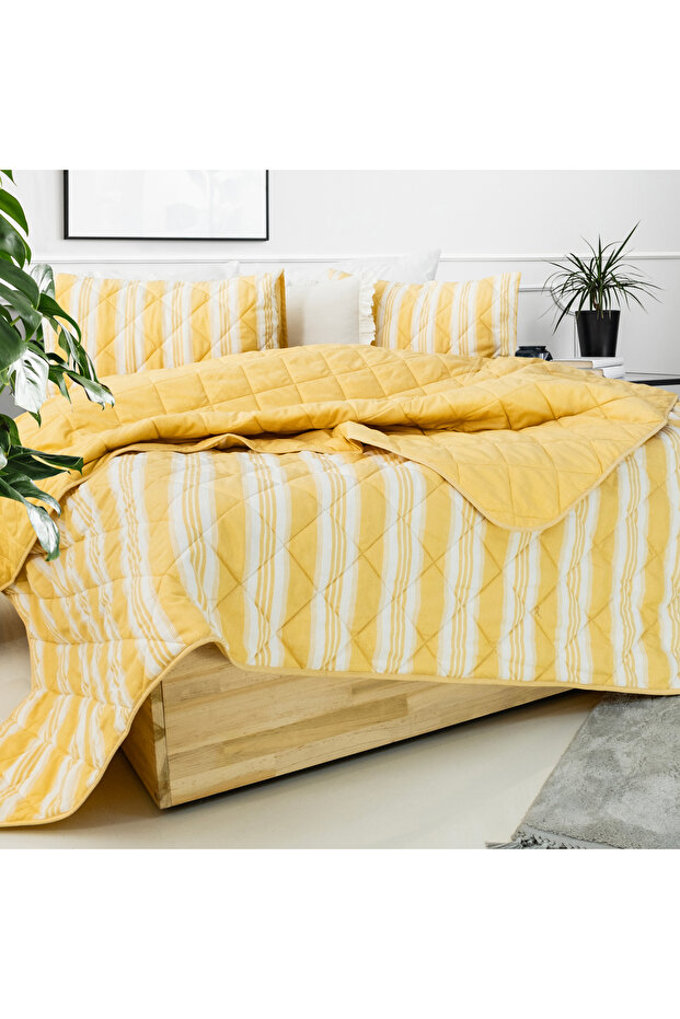 Home İnfinity Çift Kişilik Complete Set 4 Parça-Hardal - 3