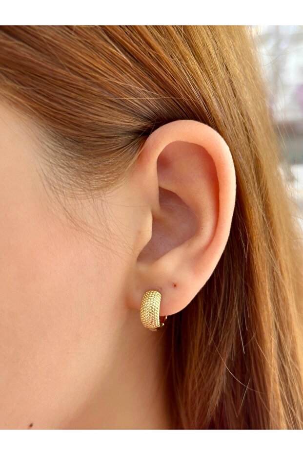 Mikro Doku Huggie 💛✨ (Gold Çelik) - 1