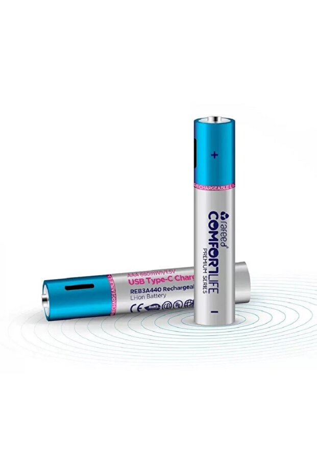 بطاريات AA قابلة لإعادة الشحن، 4 قطع، متعددة الألوان - 2