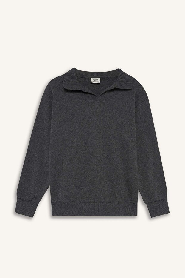 Apaş Collar Sweatshirt for Boys F3940A825Au