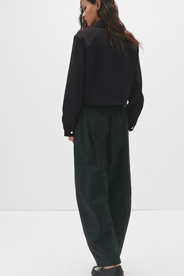 Fermuarlı tailored fit kısa ceket - 4