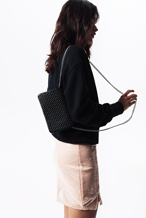 Zımbalı çapraz askılı çanta - 1