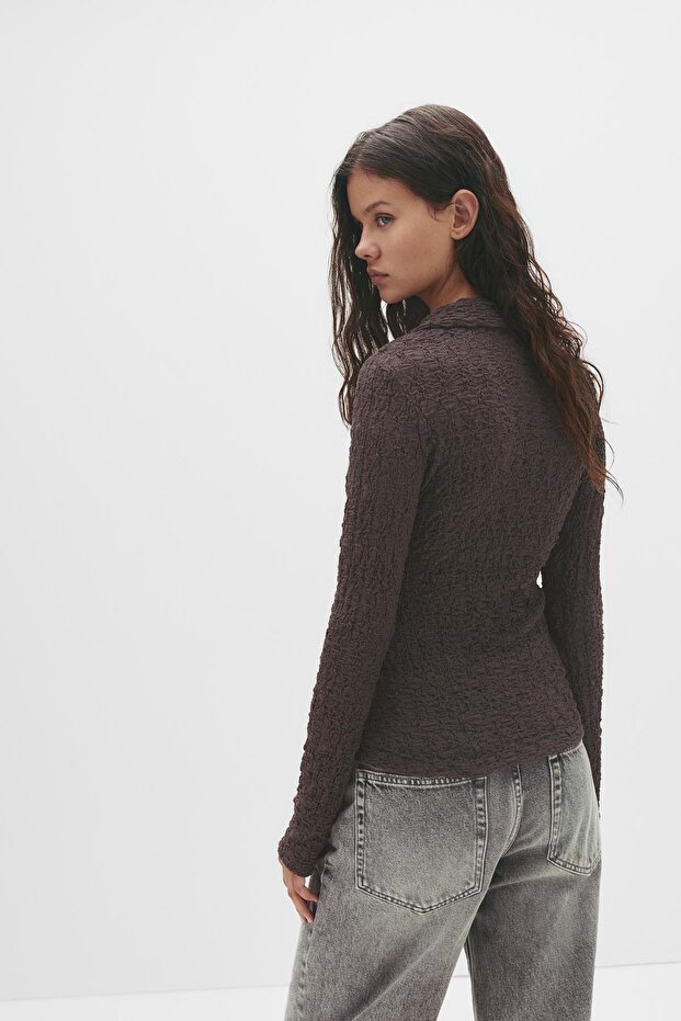 Dokulu Fiyonklu Bluz - 3