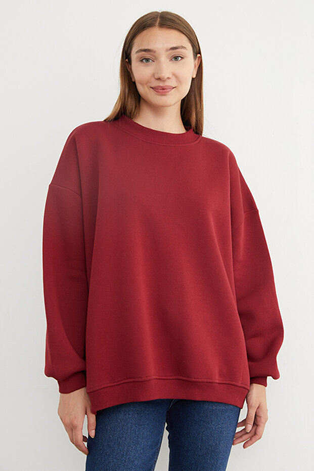 3 Thread Basic Oversize Sweatshirt - 1