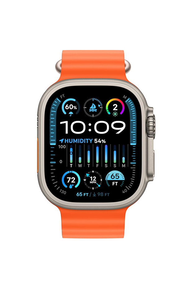 ASIS Ultra 2 49mm Smart Watch Blue/Orange/White Titanium Case with Sport Band for Apple Watch