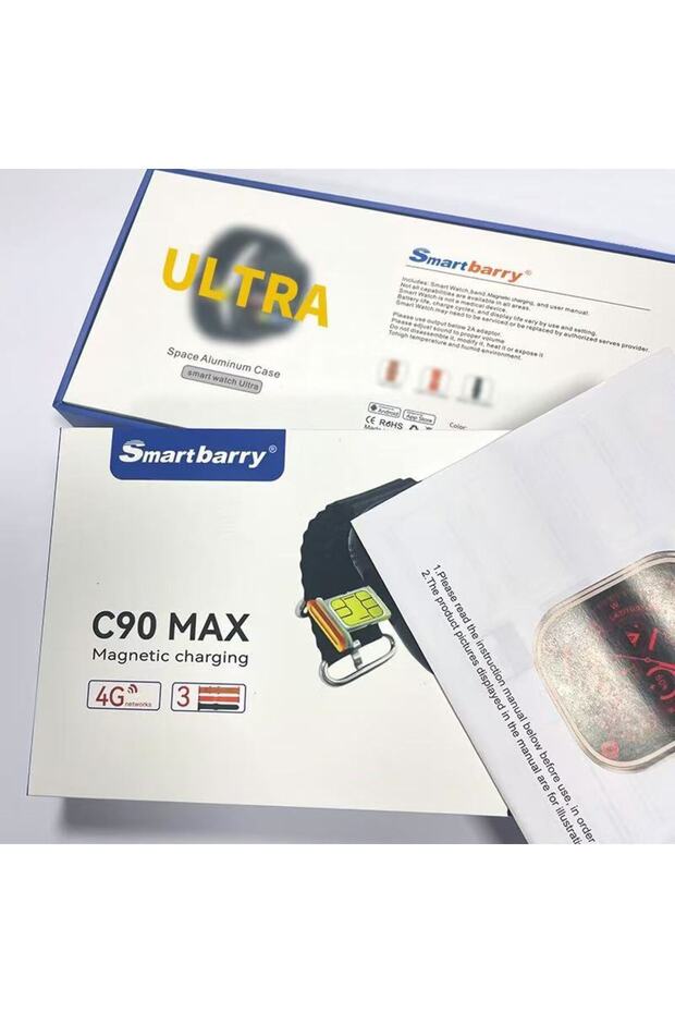 C 90 Maximum Smartwatch, with SIM Card Global Positioning System 4G Camera AI Voice Assistant - 6