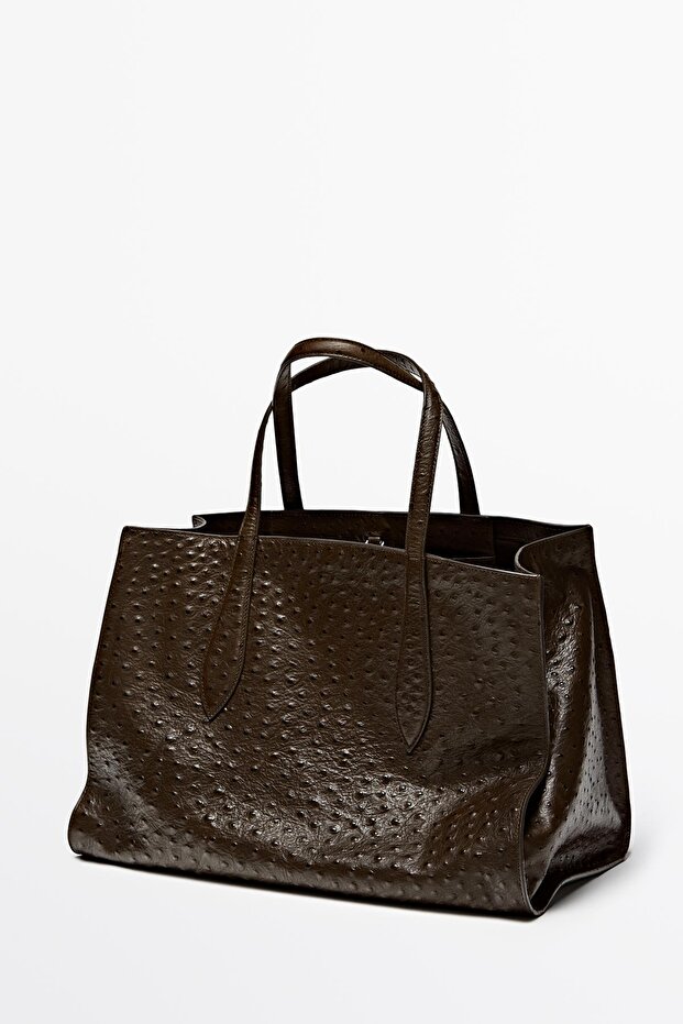 Icon maxi bag in textured leather - 5
