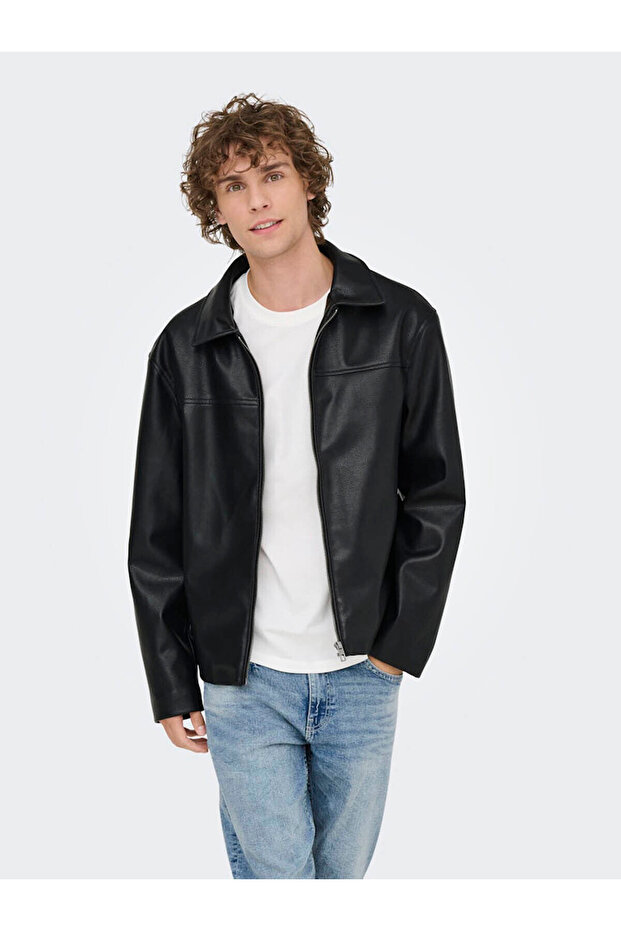 Onsjack Pu Black Men's Jacket 22034713 - 3