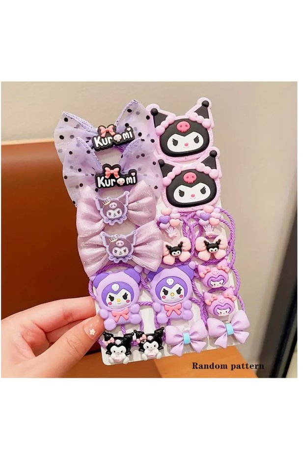 Kuromi Sanrio Hello Ki̇tty 16-Piece Buckle Set