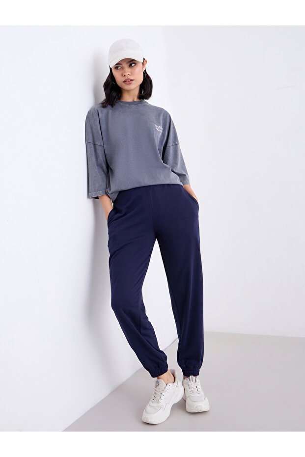 Navy Blue Relaxed Fit Joggers