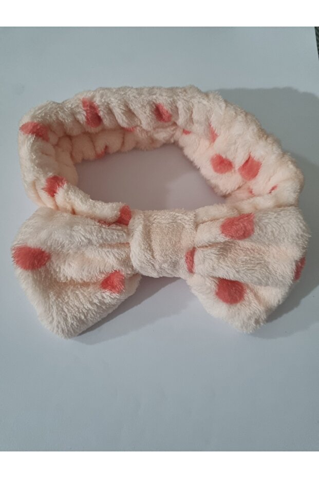 Plush polka dot bandana, makeup bandanas