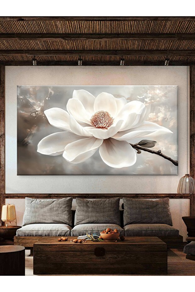 ÇİÇEK BASKILI KANVAS DUVAR TABLO - 5