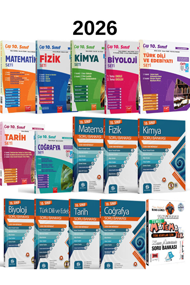Çap Plus 10. Sınıf Tüm Dersler Fasikül Konu Anlatımlı Seti ve Bilgi Sarmal Soru Bankası (17 Kitap) - 1