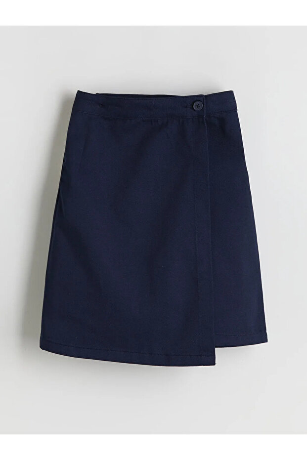 LCW KidsLacivert Basic Kız Çocuk Şort Etek - 4