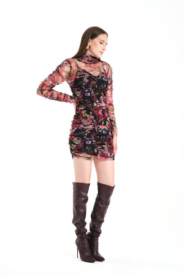 Smocked mini dress - 3