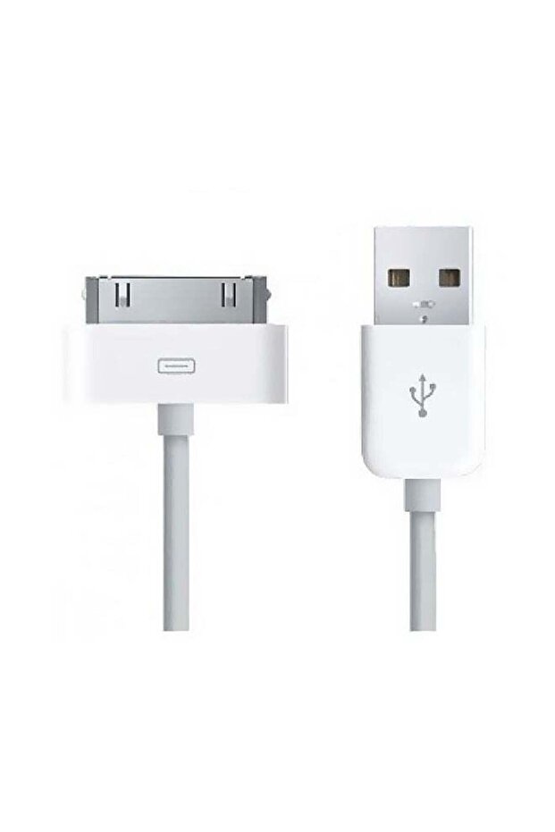 30-Pin Data Sync Charging Cable White/Silver - 1