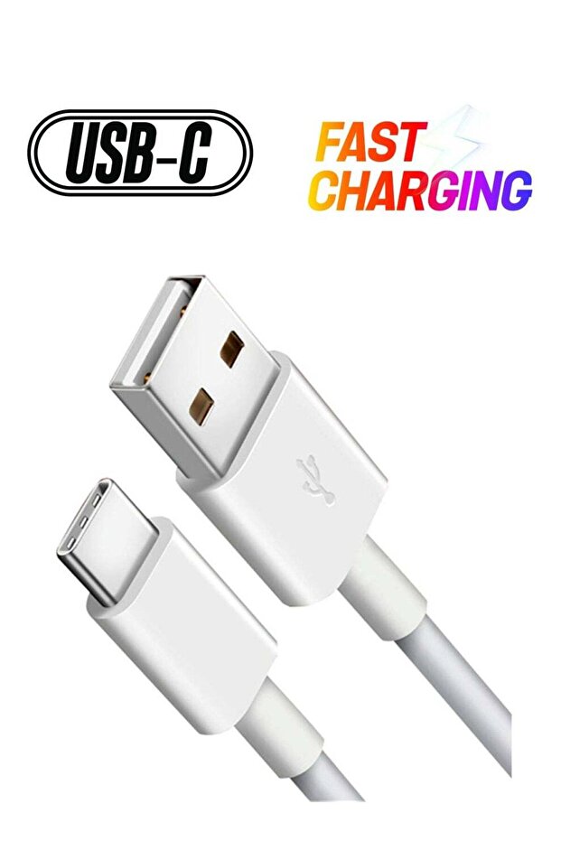Type-C Data Sync Charging Cable White - 1