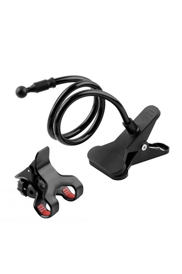 حامل هاتف محمول مرن وقابل للتعديل لسطح المكتب، أسود - 1