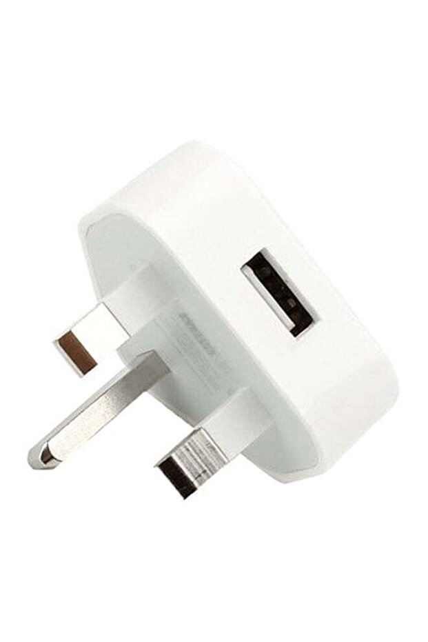 قابس محول شاحن الحائط باللون الأبيض - 1