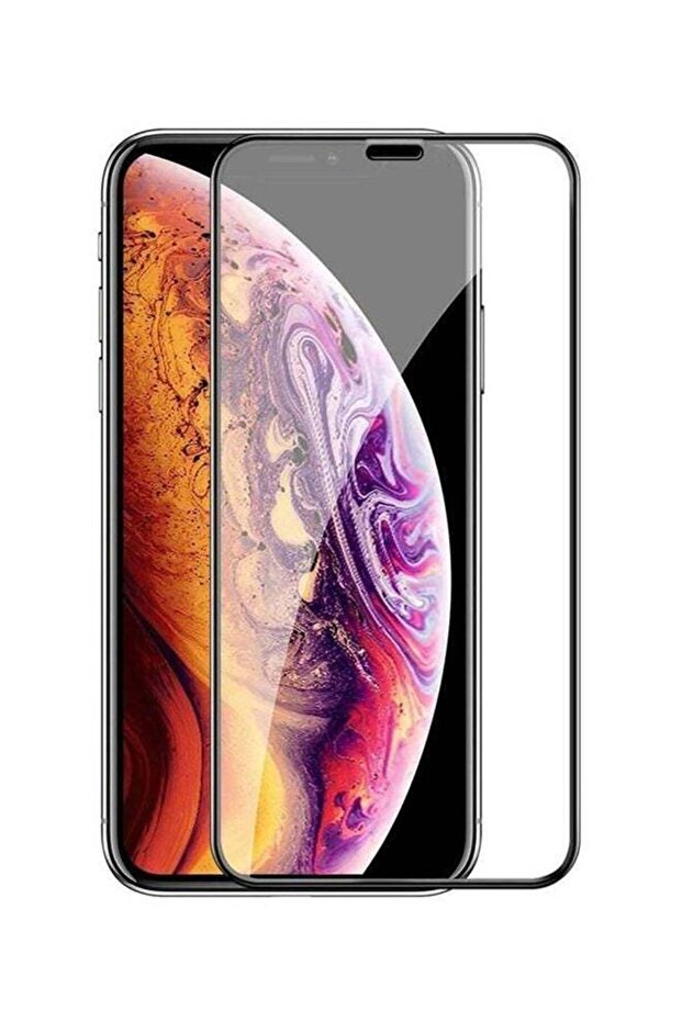 واقي شاشة من الزجاج المقوى لهاتف Apple iPhone 11 Pro Max شفاف/أسود