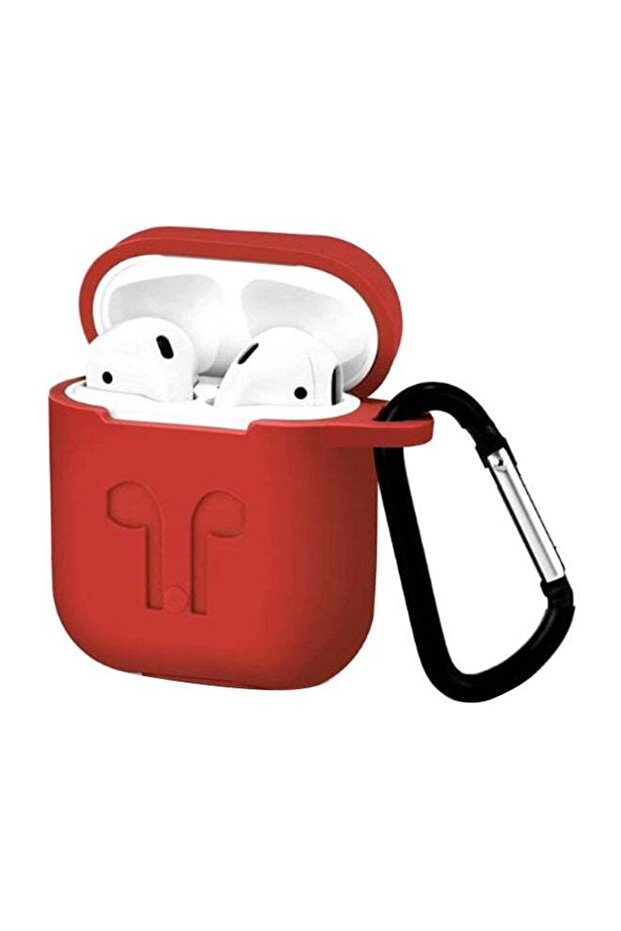 جراب حماية لسماعات ابل ايربودز - أحمر - 1