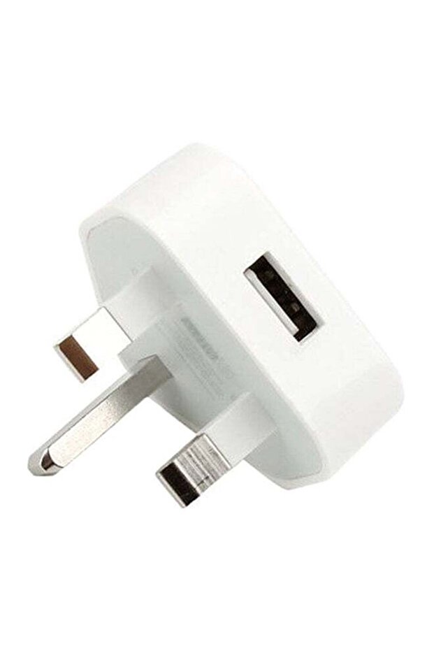 محول شاحن حائط USB أبيض - 1