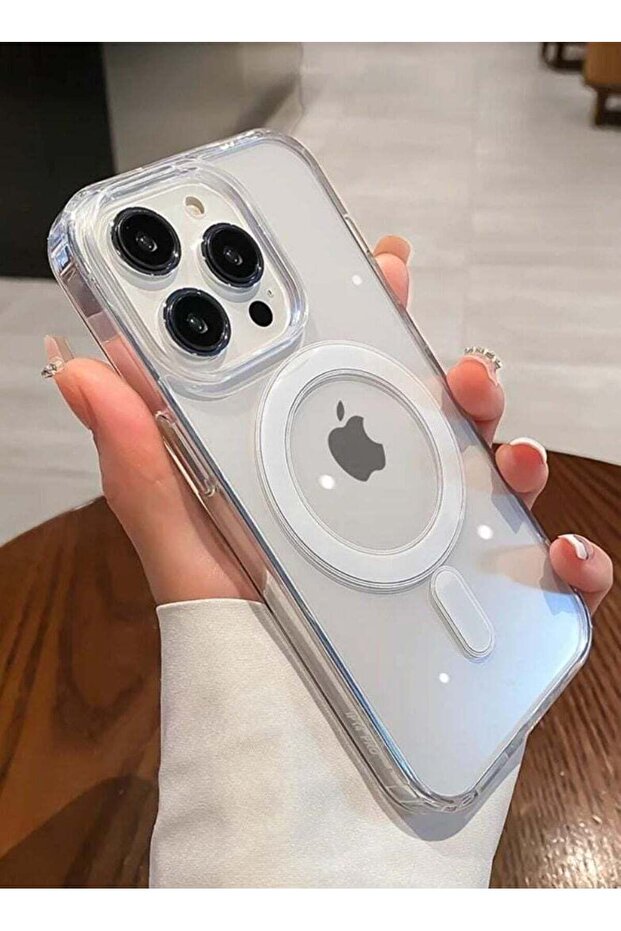 غطاء شفاف مع خاصية الشحن اللاسلكي للايفون 16 بلس - 1