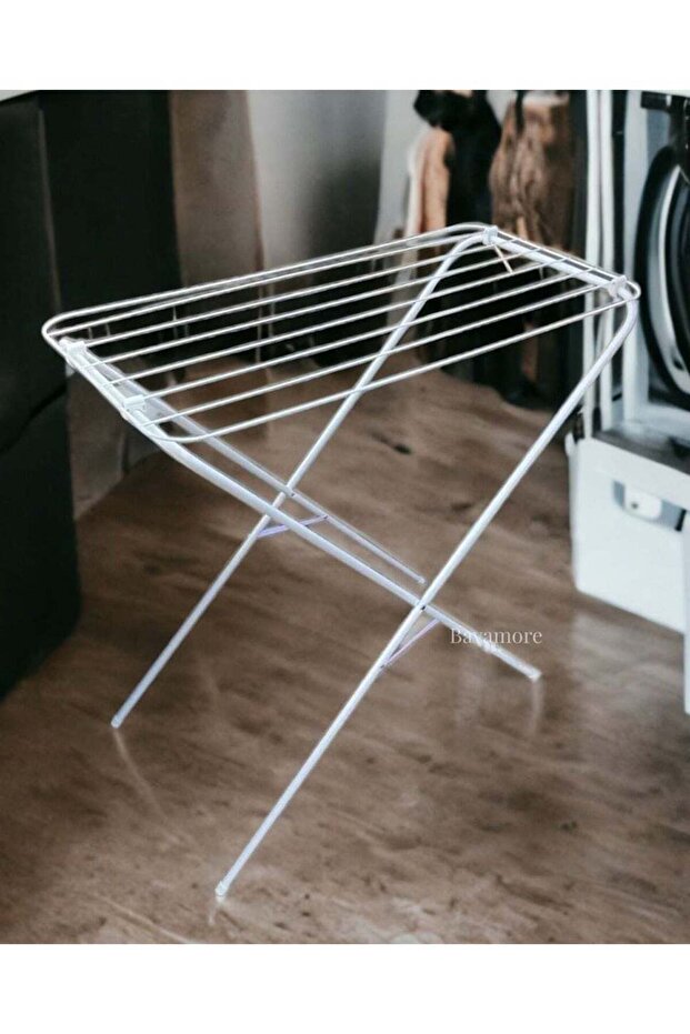 White metal clothes drying rack - 1