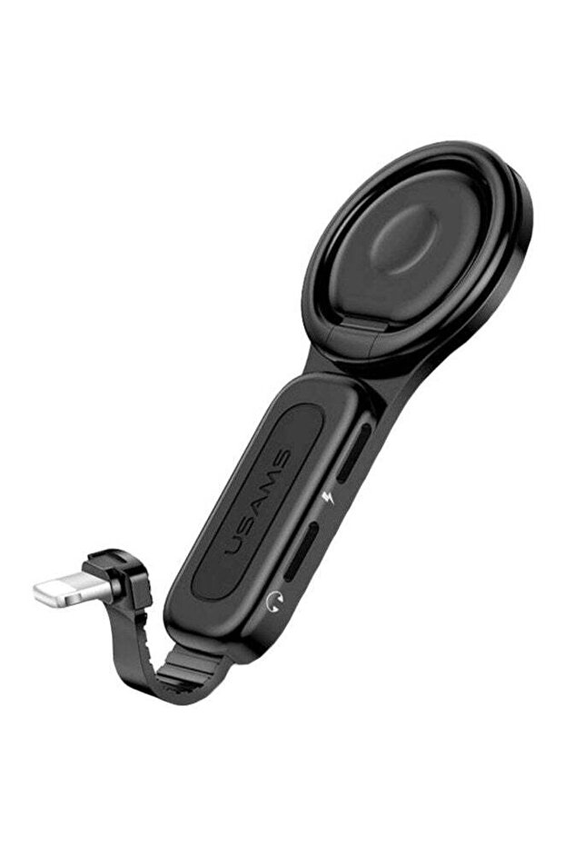 محول حامل حلقة Lightning المزدوجة باللون الأسود - 1