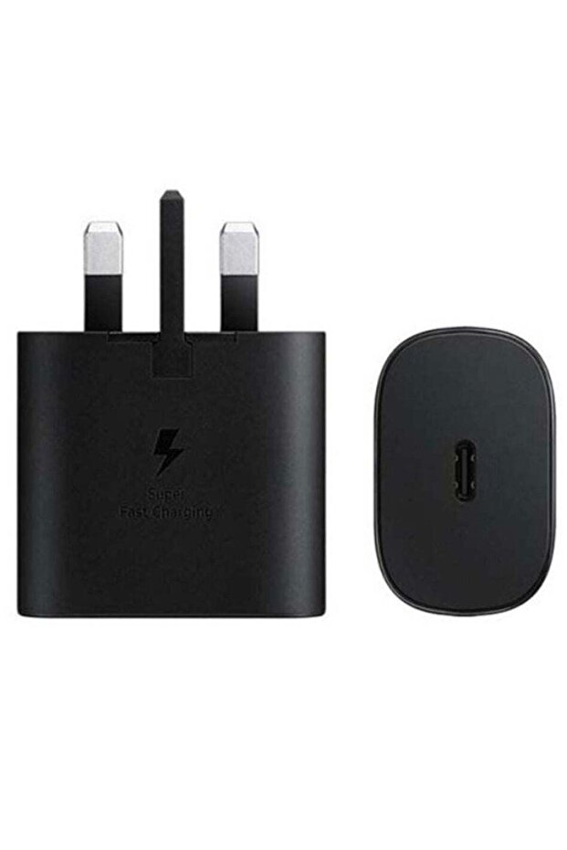 محول سفر 25 وات (شحن فائق السرعة وبدون كابل USB-C) أسود