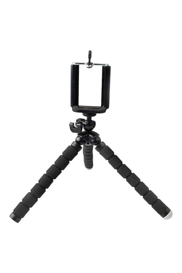 حامل ثلاثي القوائم صغير قابل للتعديل باللون الأسود - 1