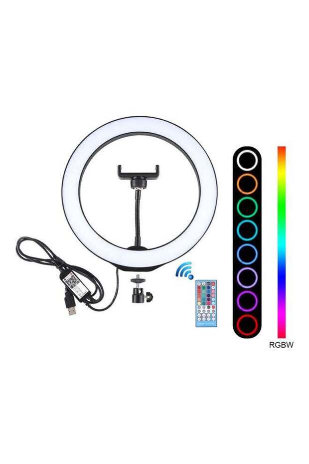 ضوء حلقي LED قابل للتعتيم متعدد الألوان - 1