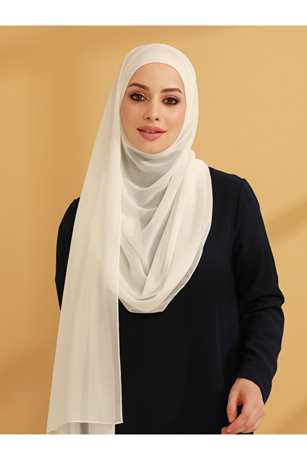 وشاح عادي أبيض عاجي