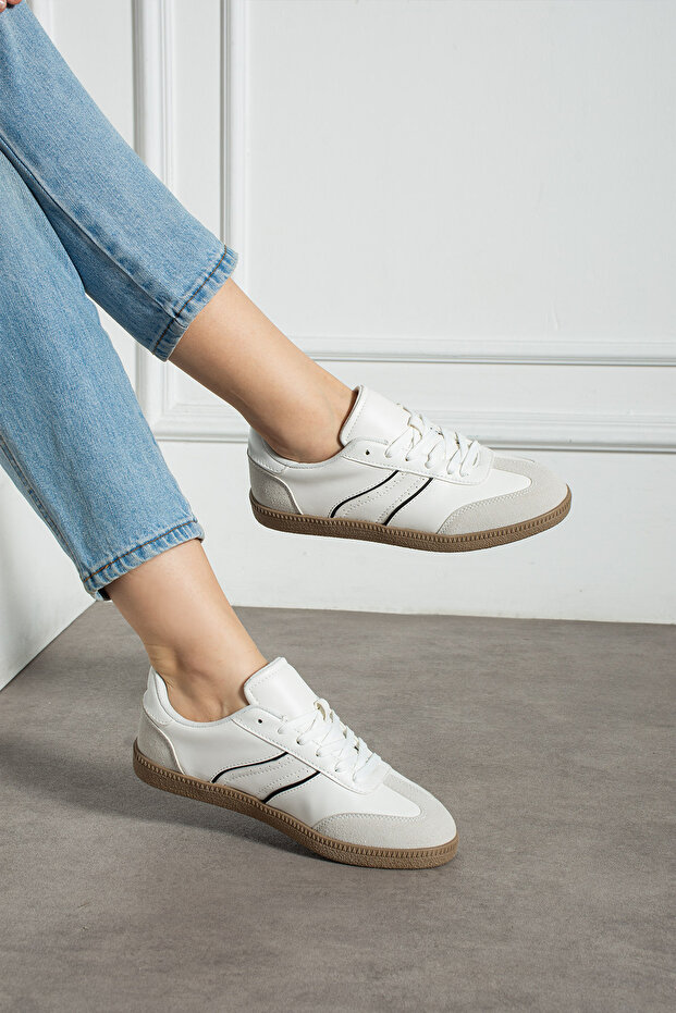 White Women's Casual Stylish Sneakers