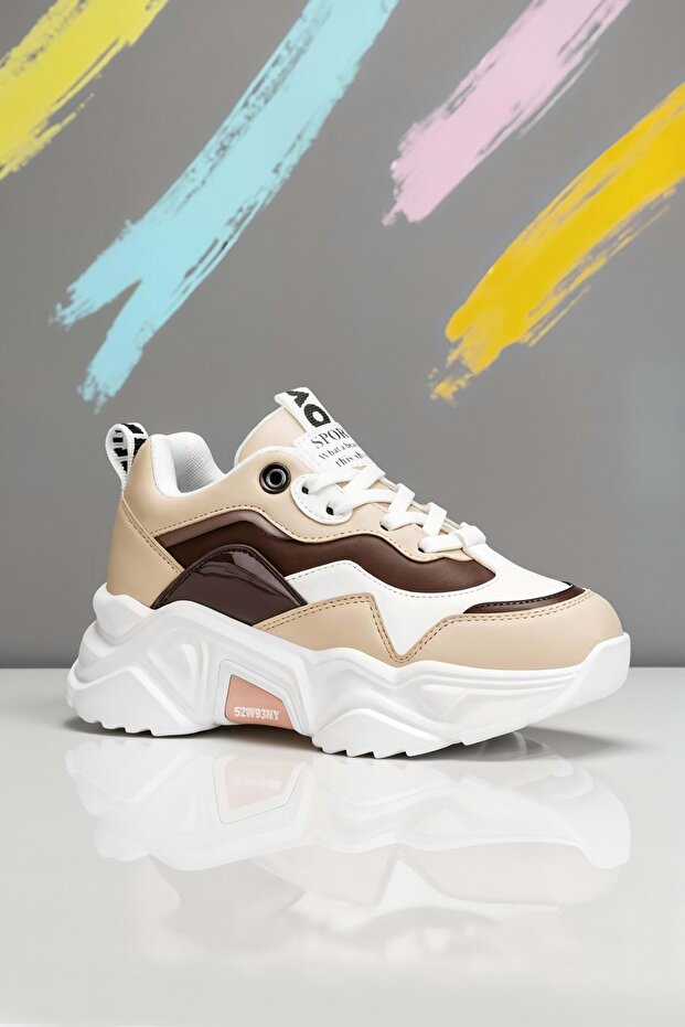 Dark Seer Kids DS 2110 Beyaz Taba Çocuk Sneaker