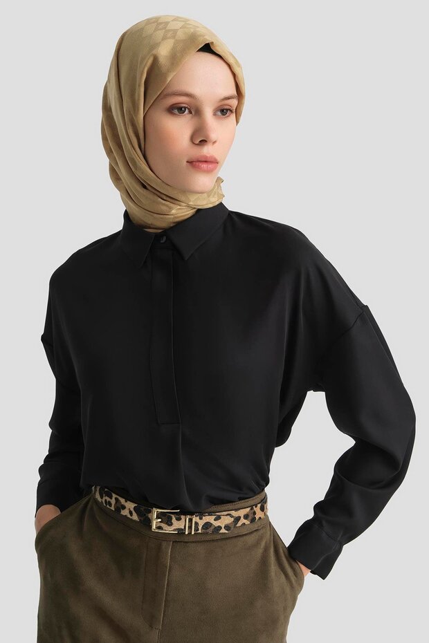 Gömlek 25KD7001 Siyah - 3