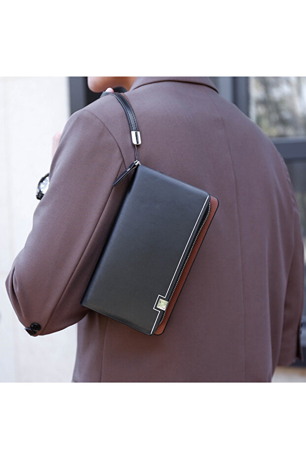 حقيبة كلاتش طويلة للرجال متعددة الوظائف - 6