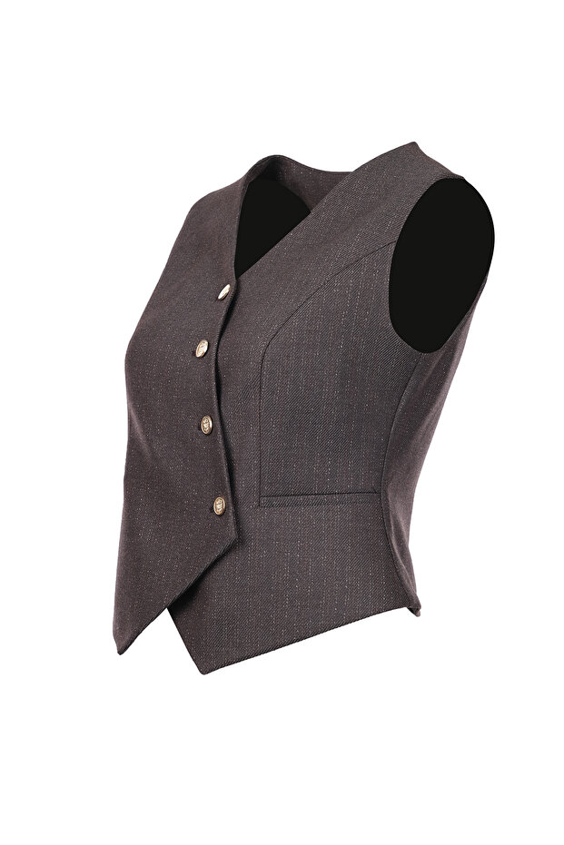 Minimalist V-Neck Sleeveless Crop Vest - for Casual & Work Outfits