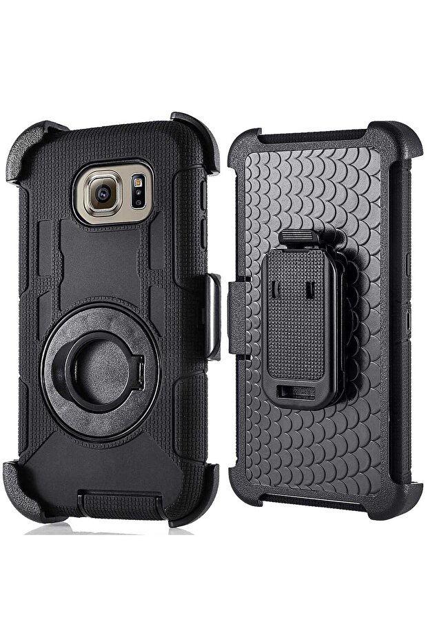 Compatible for Samsung Galaxy S 7 Edge Case, Rugged Shockproof Hybrid Protective Case Back
