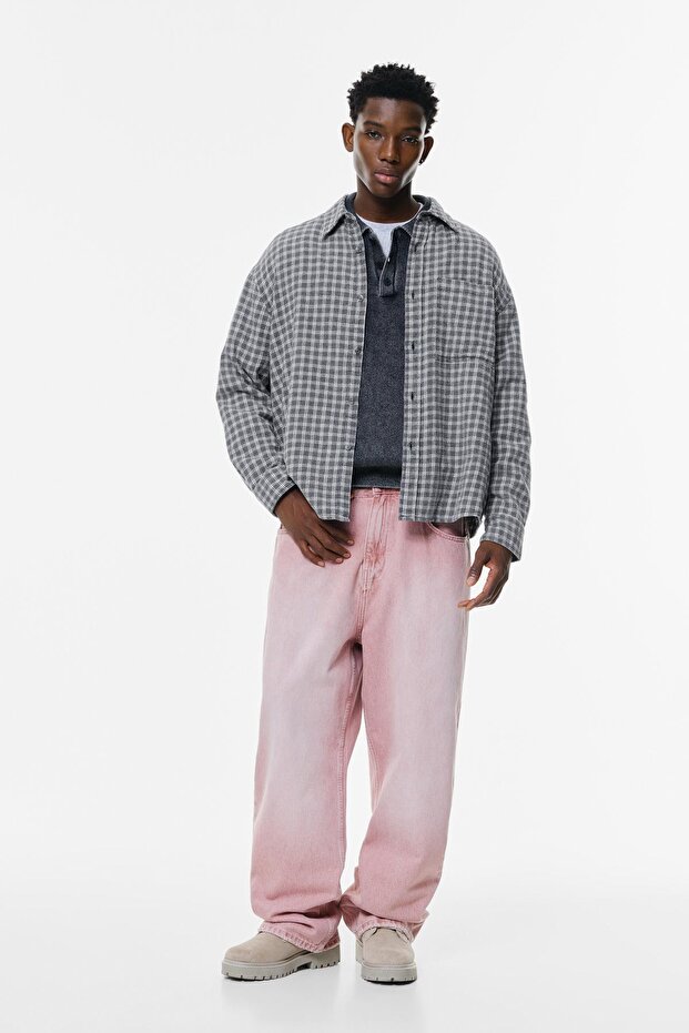 Ekose desenli mavi gömlek - 3