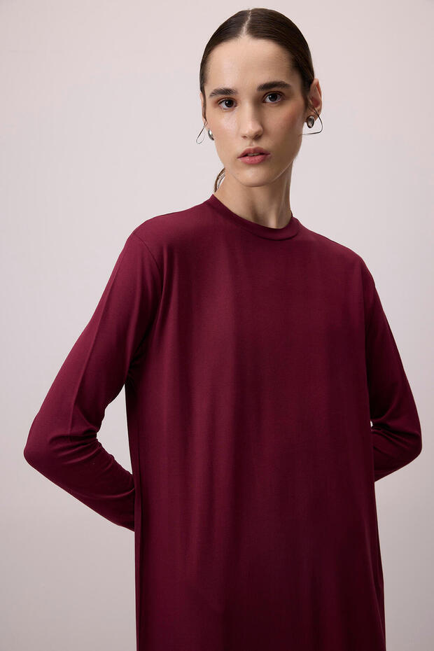 BASIC VİSKON ELBİSE - 3